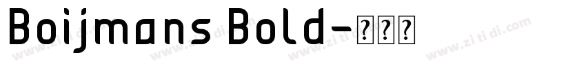 Boijmans Bold字体转换